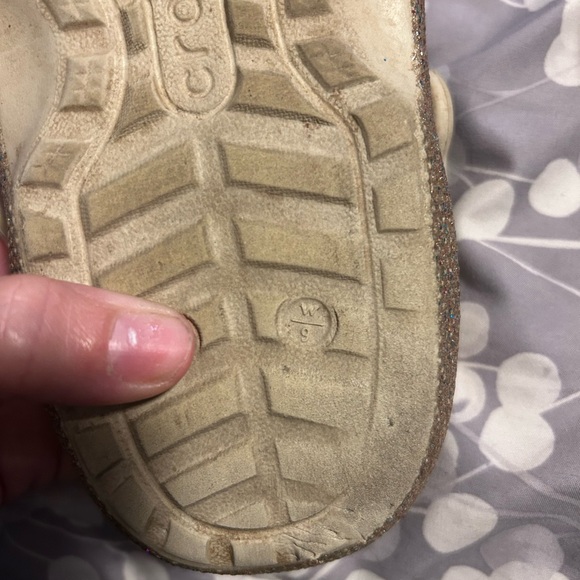 Gold sparkle, crocs, winter crocs - Picture 3 of 4